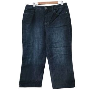 Christopher & Banks Dark Wash Blue Capri Cropped Jeans size 16